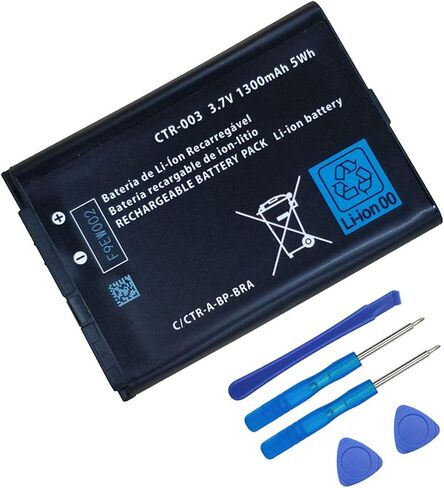 لنينتندو 3DS 2DS XL 2DS بطارية بديلة لوحدة التحكم في الألعاب CTR-003 1300mAh 3.7V + أدوات in Saudi Arabia