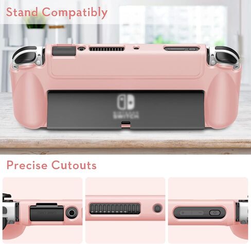 Fintie Flip Case for Nintendo Switch OLED Model - [Screen Safe] Slim Protective Soft TPU Shell with Magnetically Detachable Front Cover & Ergonomic Grip for Switch OLED Model 2021 (Dont Touch) in Kuwait