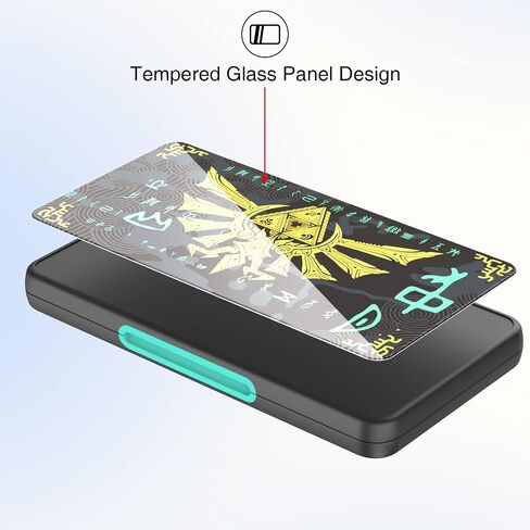 THELIFELICIOUS Switch Game Card Case for Nintendo Switch/Switch OLED/Switch Lite, Gradient Color Lining Games Card Holder with 24 Game Card Slots and 24 Micro SD Memory Card Slots. in Kuwait