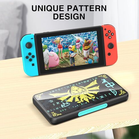 THELIFELICIOUS Switch Game Card Case for Nintendo Switch/Switch OLED/Switch Lite, Gradient Color Lining Games Card Holder with 24 Game Card Slots and 24 Micro SD Memory Card Slots. in Kuwait