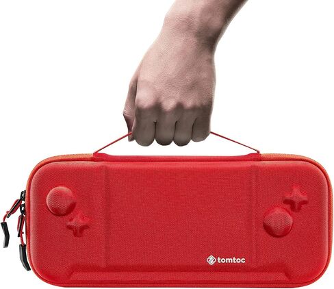 tomtoc Carrying Case for Hori Nintendo Switch Split Pad Pro Controller, Hard Shell Protective Travel Bag with 30 Game Cartridges, Switch Binbok Joy Pad Controllers case, Shockproof, Lightweight in Saudi Arabia
