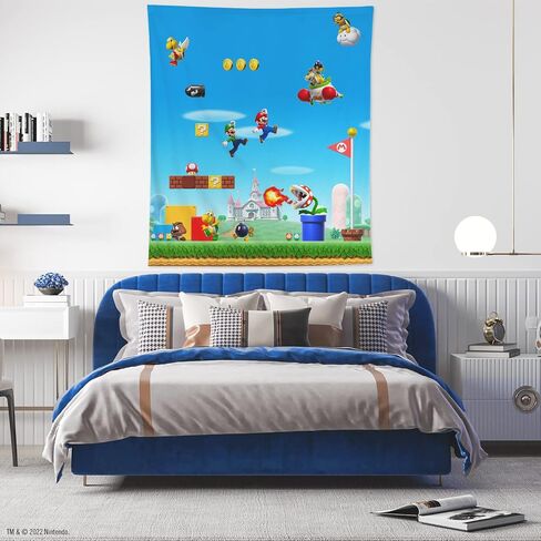 RoomMates TAP5286LG: Nintendo Super Mario Tapestry, 60 inches x 52 inches, Multi-Color in Saudi Arabia