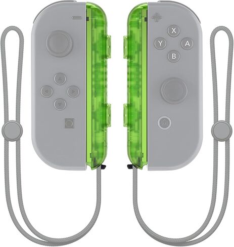 غلاف بديل extremeRate DIY لحزام Joycon، أزرار غطاء حزام المعصم لوحدة التحكم المخصصة باللون الأرجواني والأزرق من أجل Nintendo Switch & Switch OLED Model - 2 Pack in Kuwait