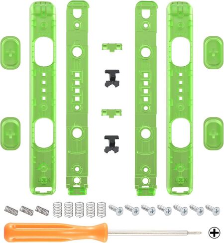 غلاف بديل extremeRate DIY لحزام Joycon، أزرار غطاء حزام المعصم لوحدة التحكم المخصصة باللون الأرجواني والأزرق من أجل Nintendo Switch & Switch OLED Model - 2 Pack in Kuwait