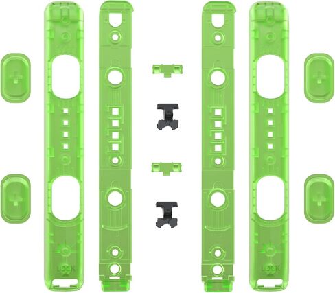 غلاف بديل extremeRate DIY لحزام Joycon، أزرار غطاء حزام المعصم لوحدة التحكم المخصصة باللون الأرجواني والأزرق من أجل Nintendo Switch & Switch OLED Model - 2 Pack in Kuwait