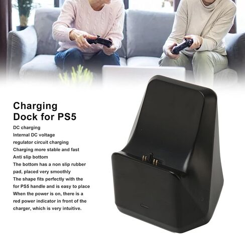 VBESTLIFE for PS5 Controller Charger, for PS5 Charger USB C Charging Dock Station with LED Light Indicator, Charging Dock, Charging Station for PS5 Controller in Saudi Arabia