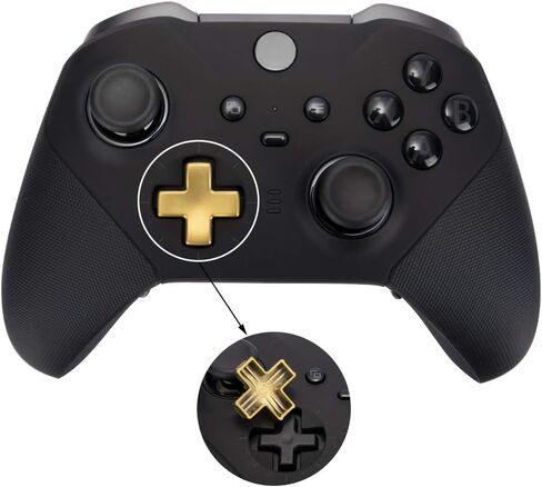 ملحقات ذراع التحكم من ايليت سيريز 2، قطع غيار عصي الابهام المعدنية لوحدة تحكم Xbox One Elite Series 2 موديل 1797، عصا تحكم تبديل وزارة الدفاع، المجاديف، وسادات دي، اداة تعديل (ذهبي) in Kuwait