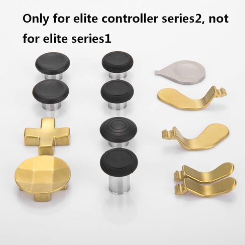 ملحقات ذراع التحكم من ايليت سيريز 2، قطع غيار عصي الابهام المعدنية لوحدة تحكم Xbox One Elite Series 2 موديل 1797، عصا تحكم تبديل وزارة الدفاع، المجاديف، وسادات دي، اداة تعديل (ذهبي) in Kuwait