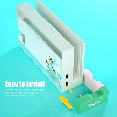 HEATFUN 4-Port Charge Dock for Nintendo Switch 2 Joy-Con 2, 6-Card Storage in Kuwait