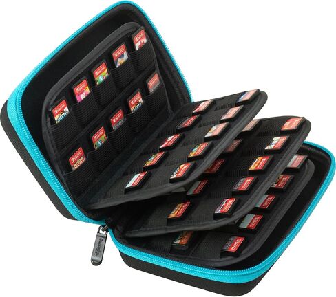 ButterFox 64 Switch Game Case for Nintendo Switch, Switch Game Card Storage Holder or SD Memory Card Case (64 Black/Blue) in Kuwait