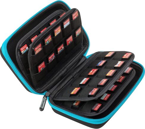 ButterFox 64 Switch Game Case for Nintendo Switch, Switch Game Card Storage Holder or SD Memory Card Case (64 Black/Blue) in Kuwait