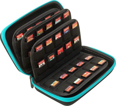 ButterFox 64 Switch Game Case for Nintendo Switch, Switch Game Card Storage Holder or SD Memory Card Case (64 Black/Blue) in Kuwait