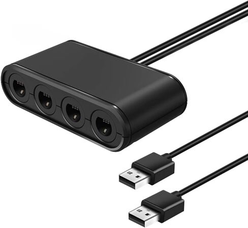 محول وحدة التحكم لجهاز جيم كيوب، محول مقبض GC 3 في 1، 4 منافذ مع وظيفة توربو والاهتزاز، محول وحدة تحكم الألعاب قابس USB وتشغيل للتبديل، لجهاز Wii U، الكمبيوتر الشخصي in Kuwait