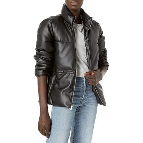 Levi's Women's Faux Leather Cinch Waist Bubble Puffer in Kuwait