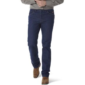 بنطلون جينز رجالي من Wrangler Riggs Workwear مقاوم للهب بقصة ضيقة in Kuwait