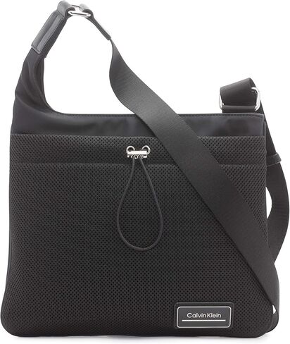 Calvin Klein Jessie Top Zip Organizational Crossbody, Black/Silver in Saudi Arabia