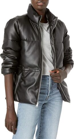 Levi's Women's Faux Leather Cinch Waist Bubble Puffer in Kuwait