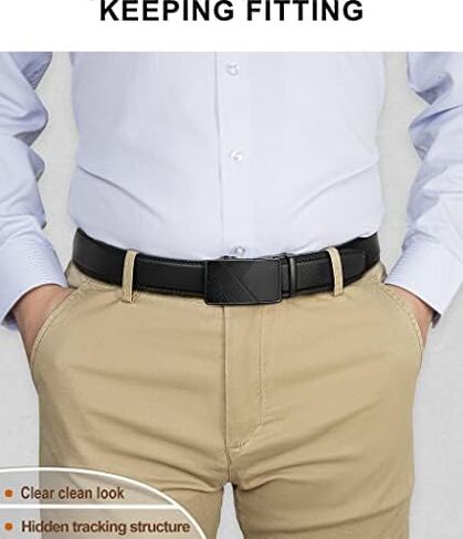 BULLIANT Men's Belt,Slide Ratchet Belt For Gift Men Dress Pant Shirt Oxfords,Trim To Fit in Saudi Arabia