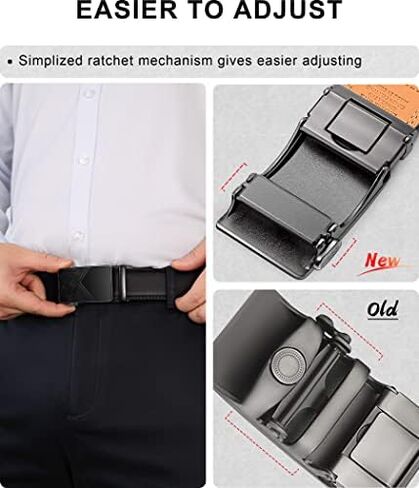 BULLIANT Men's Belt,Slide Ratchet Belt For Gift Men Dress Pant Shirt Oxfords,Trim To Fit in Saudi Arabia