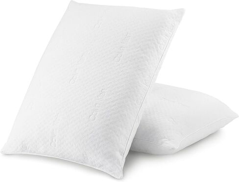 Calvin Klein Double Knit Pillow (King - 20" x 36" - Set of 2) - High End Cooling Pillow/Long Lasting Plush Comfort/Ultra Comfy Pillow for Back, Stomach, Side Sleepers/Cool & Soft Fabric in Saudi Arabia