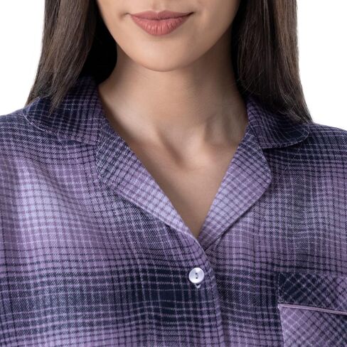 Wrangler Women's Long Sleeve Flannel Top and Pant Pajama Set in Kuwait