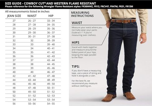 بنطلون جينز رجالي من Wrangler Riggs Workwear مقاوم للهب بقصة ضيقة in Kuwait