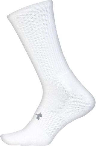 Under Armour Uniform Athletic Crew Sock - 3-Pack White, 9.0-11.0 in Saudi Arabia