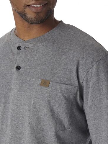 ملابس العمل للرجال من Wrangler Riggs بأكمام طويلة من Henley in Kuwait