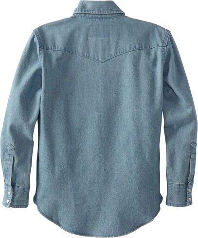 Wrangler Boys' Long Sleeve Western Solid Snap Shirt in Saudi Arabia