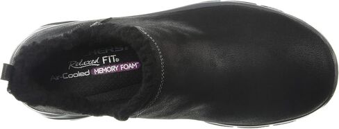 Skechers Women's Easy Going-Buried-Scooped Collar Bootie with Faux Fur Trim Ankle Boot in Saudi Arabia