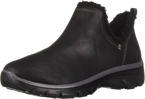 Skechers Women's Easy Going-Buried-Scooped Collar Bootie with Faux Fur Trim Ankle Boot in Saudi Arabia