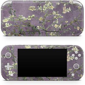 Tacky Design Almond Blossoms Decal Skin Compatible with Nintendo Switch Skin Wrap, Kawaii Pastel Skin for Nintendo Switch Lite Cover, Premium Vinyl 3M Full Wrap Decal (Light Blue) in Saudi Arabia
