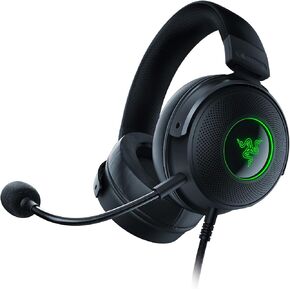 Razer Kraken V3 X Wired USB Gaming Headset: Lightweight Build - Triforce 40mm Drivers - HyperClear Cardioid Mic - 7.1 Surround Sound - Chroma RGB Lighting - Black
