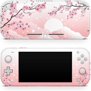 غلاف ملصق Kawaii بتصميم Tacky Design متوافق مع غلاف غلاف Nintendo Switch Lite، غلاف غلاف وردي اللون لزهرة الكرز اليابانية لغطاء Nintendo Switch Lite، ملصق مغلف بالكامل من الفينيل الفاخر 3M. in Kuwait