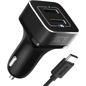 Car Charger for Switch - YCCTEAM 5V/4.8A High Speed Play and Charge Two-Port USB Adapter with 6.6ft USB Type C to A Charger Cable Cord in Kuwait