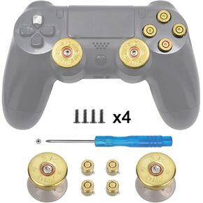 أزرار رصاصة معدنية ذهبية اللون من TOMSIN وعصا تحكم رصاصة لوحدات تحكم PS4