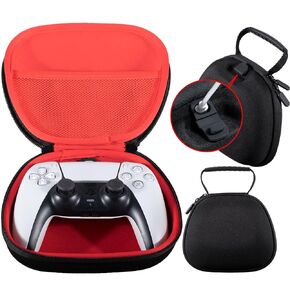 PlayRealm Travel Case Rechargeable by Cable Compatible with PS5,PS4,Xbox Series/One, Switch Pro Controller (Red) in Saudi Arabia