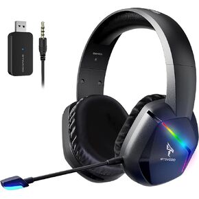 SOMIC 2.4G Wireless Gaming Headset with Microphone for PS5, PS4, Computer Gamer Headphone with Stereo Sound, Detachable Mic, Soft Earmuffs, RGB LED Light, 10H+ Playtime (Xbox one in Wired Mode) GS401 in Kuwait