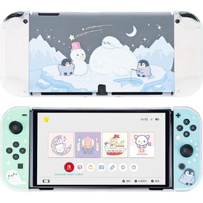 حافظة حماية GeekShare لجهاز Switch OLED غلاف حماية قابل للفصل لوحدة تحكم Switch OLED و Joy-Con - غلاف صلب مضاد للخدش - حيوانات قطبية in Saudi Arabia