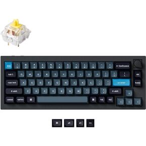 لوحة مفاتيح ميكانيكية مخصصة Keychron Q2 Pro معدنية كاملة RGB QMK/VIA بلوتوث لاسلكية مخصصة، مقبض قابل للبرمجة KSA أغطية مفاتيح PBT مزدوجة اللقطة، مفاتيح K Pro Banana قابلة للتبديل السريع لنظام التشغيل Mac Windows Linux - أسود