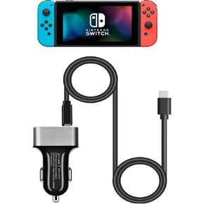 شاحن سيارة لجهاز نينتندو سويتش، مع كابل USB C-C بطول 6.6 قدم in Kuwait