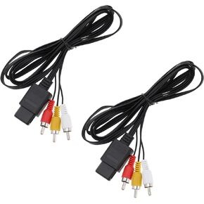 The Lord of the Tools 1Pcs AV Composite Video Cable Cord Replacement Compatible with Nintendo 64 N64/ Gamecube/SNES AV Cable Replacement Wire Cords