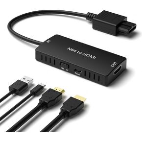 واي دي مايد محول HDMI N64 N64 ملحقات N64 متوافق مع وحدة تحكم العاب N64/جيم كيوب/SNES/SFC N64 الى محول HDMI يدعم تحويل 16:9/4:3 in Kuwait