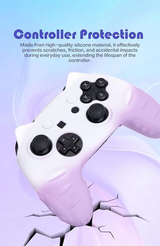 غلاف وحدة تحكم Switch Pro، مظهر لطيف لوحدة تحكم Cat Paw Switch Pro مع قبعات وملصقات بمقبض الإبهام من Switch Pro - باللون الأخضر in Kuwait