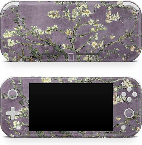 Tacky Design Almond Blossoms Decal Skin Compatible with Nintendo Switch Skin Wrap, Kawaii Pastel Skin for Nintendo Switch Lite Cover, Premium Vinyl 3M Full Wrap Decal (Light Blue) in Kuwait