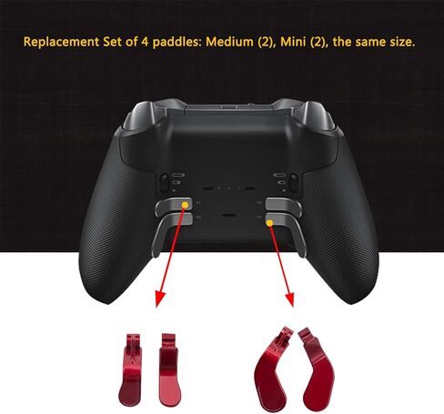 4 pcs Trigger Paddles and 2 Interchangeable D-Pads Metal Stainless Steel Replacement Parts for Elite Series 2 and Xbox one Elite Controllers(Black) in Kuwait