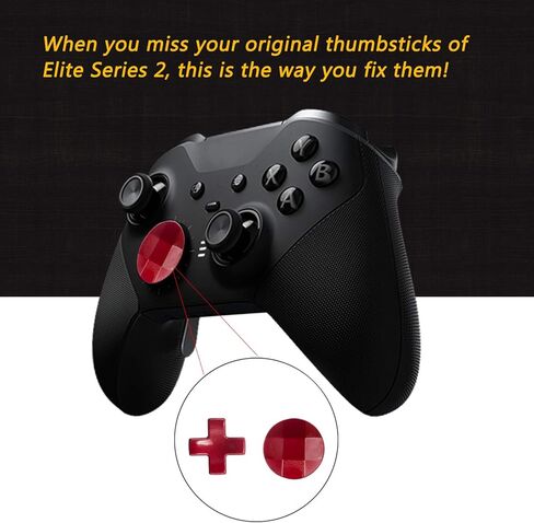 4 pcs Trigger Paddles and 2 Interchangeable D-Pads Metal Stainless Steel Replacement Parts for Elite Series 2 and Xbox one Elite Controllers(Black) in Kuwait