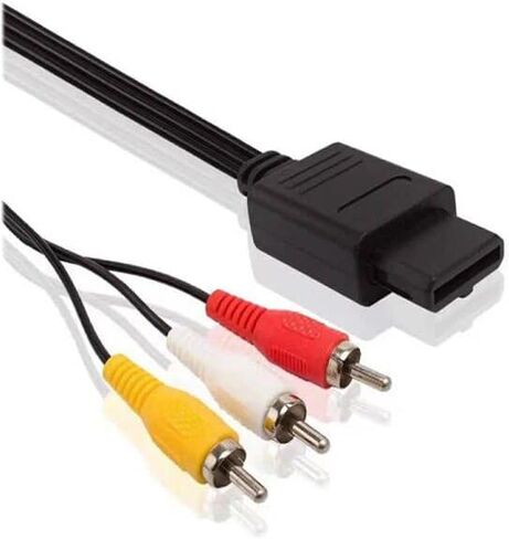 RUITROLIKER 10ft/3m AV Cable TV Composite Cord Retro 3 RCA Extension Cable with Velco for SNES N64 Gamecube NGC Console in Kuwait