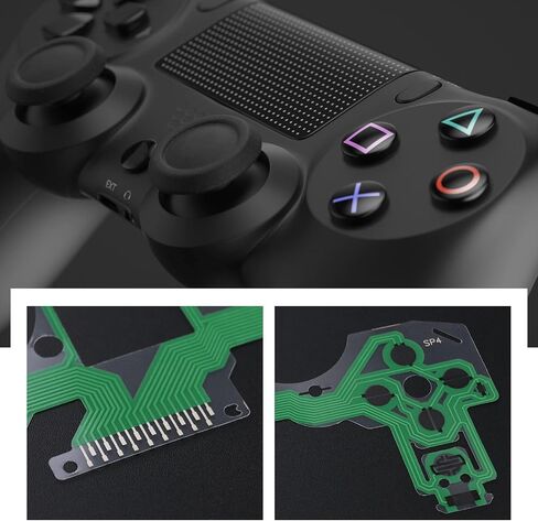 3pcs Conductive Film Replacement Handle Keypad Repair Pads Flexible Controller Membrane Conductive Film Compatible with PS4 Controller JD-M-050 JD-M-055 in Kuwait
