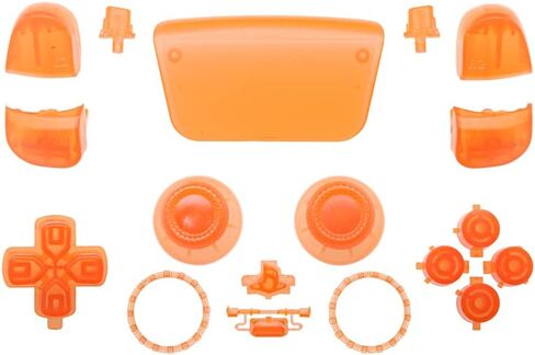 WPS Replacement Clip Shell Touch Pad Thumbsticks Dpad R1 L1 Trigger Buttons w/Accent Rings Set for PS5 Playstation Controller (White) in Kuwait